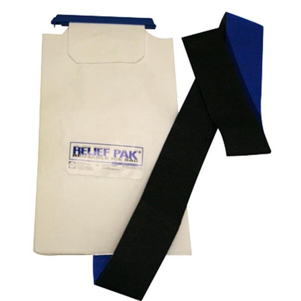 Fabrication Enterprises Fabrication Enterprises 11-1240 Relief Pak Insulated Ice Bag; Hook-Loop Band; Large - 7 x 13 in. 11-1240 - main